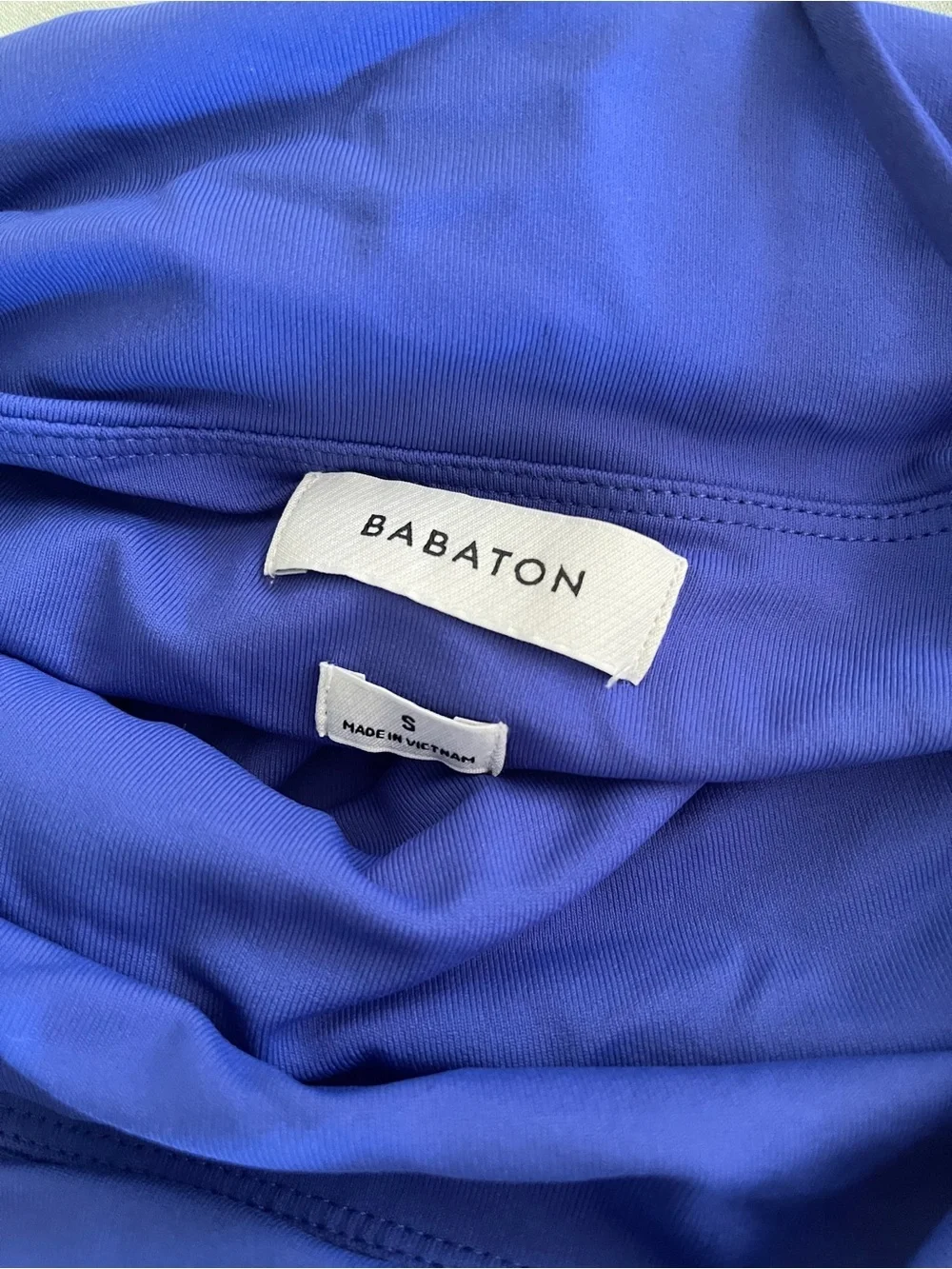 Babaton Cobalt Ruched Spaghetti-Strap Mini Dress Size S
